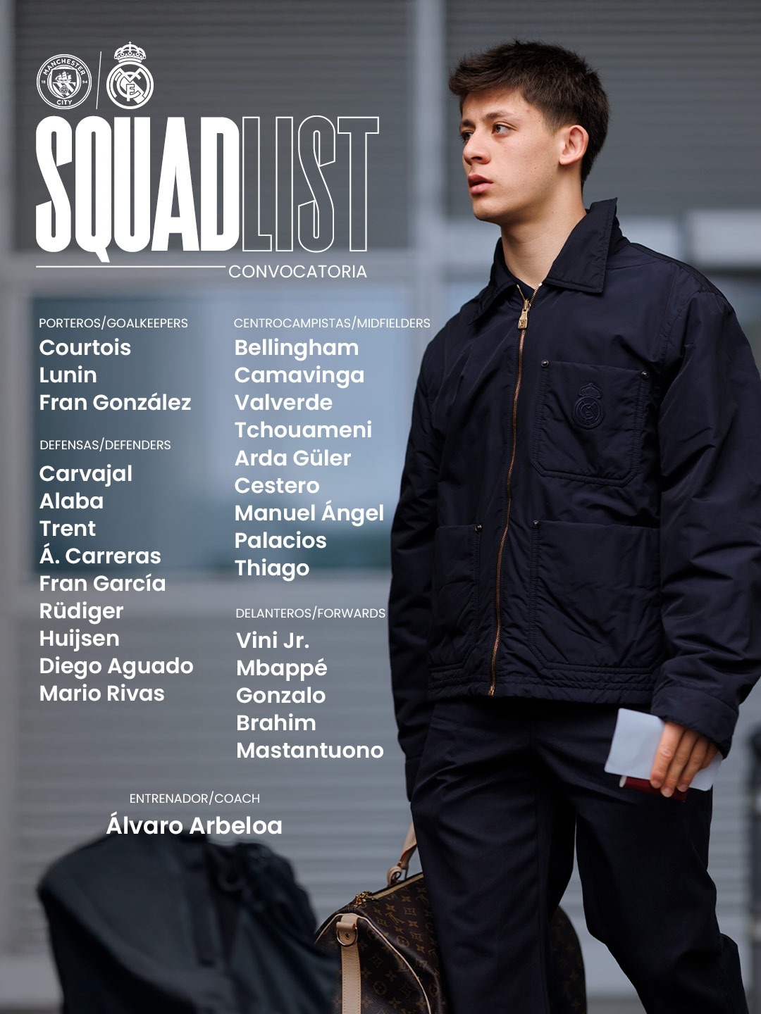 2026世界杯-皇马客战曼城名单：姆巴佩、贝林、卡雷拉斯回归！含4名18岁小将